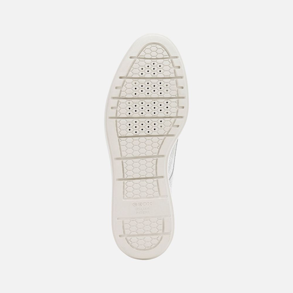 Slip On Geox Senhora Branco/Prateadas - Samuela - KSHVN9670